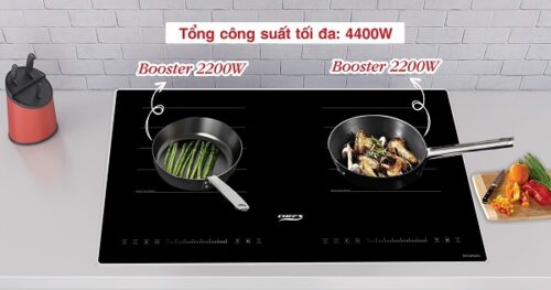 Bếp từ đôi Chefs EH-DIH203 8 tính năng gia nhiệt nhanh của bếp từ đôi Chefs EH-DIH203
