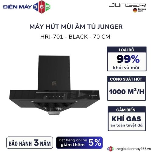 Máy hút mùi âm tủ Junger HRJ-701 Black