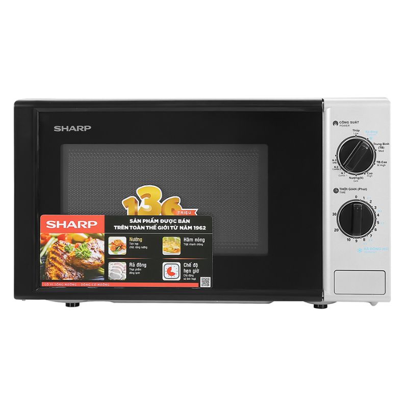 Lò vi sóng mini 20L Sharp R-G225VN-BK 3 Lò vi sóng mini 20L Sharp R-G225VN-BK