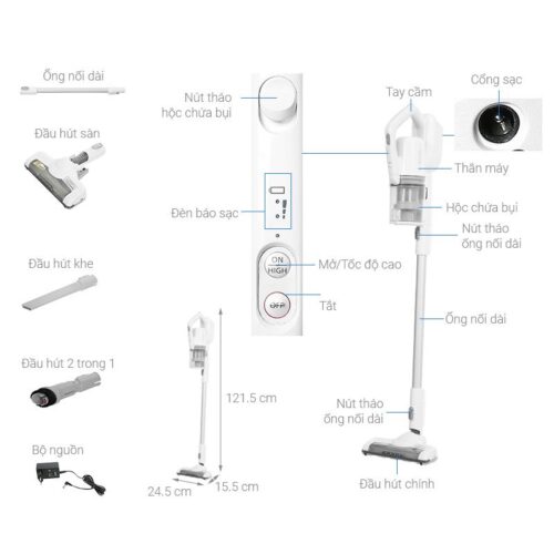Chi tiết máy hút bụi không dây Panasonic MC-SBV01W246